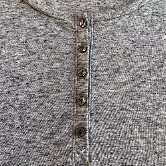 VICTORIA’S SECRET Heather Gray Henley Top The Dreamer Long Sleeve Tee Women’s M - Picture 4 of 13